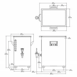 BUNN TD4 Square Iced Tea Dispenser W/ Sweet, Unsweet Handle Brewers
