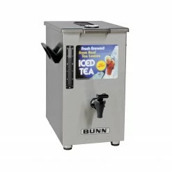 BUNN TD4 Square Iced Tea Dispenser W/ Brew-Thru Lid & Sweet, Unsweet Handle