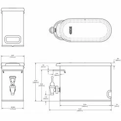 Brewers BUNN TDO-N-2.0 Low Profile Iced Tea/Coffee Dispenser W/ Solid Lid