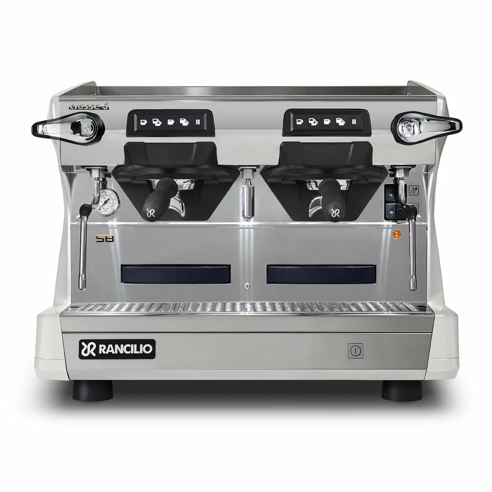 Rancilio Classe 5 USB 2 Group Compact Tall Volumetric Espresso Machine - Ice White Equipment