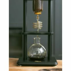 Cold Brewers Yama 6-8 Cup Cold Drip Maker Straight Black Wood Frame (32oz)