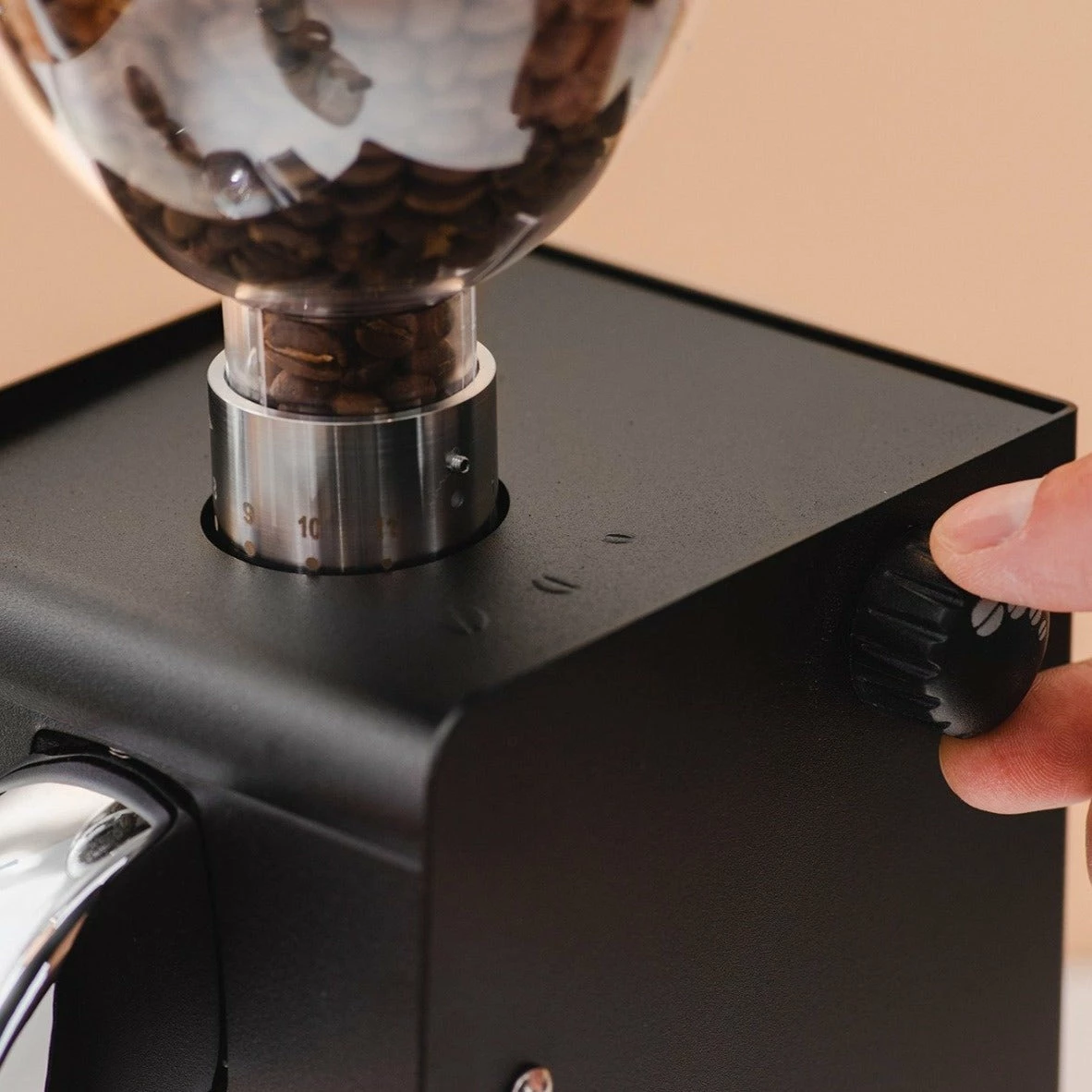 Ascaso I-STEEL Flat Burr Home Coffee Grinder, 54MM - Black Equipment