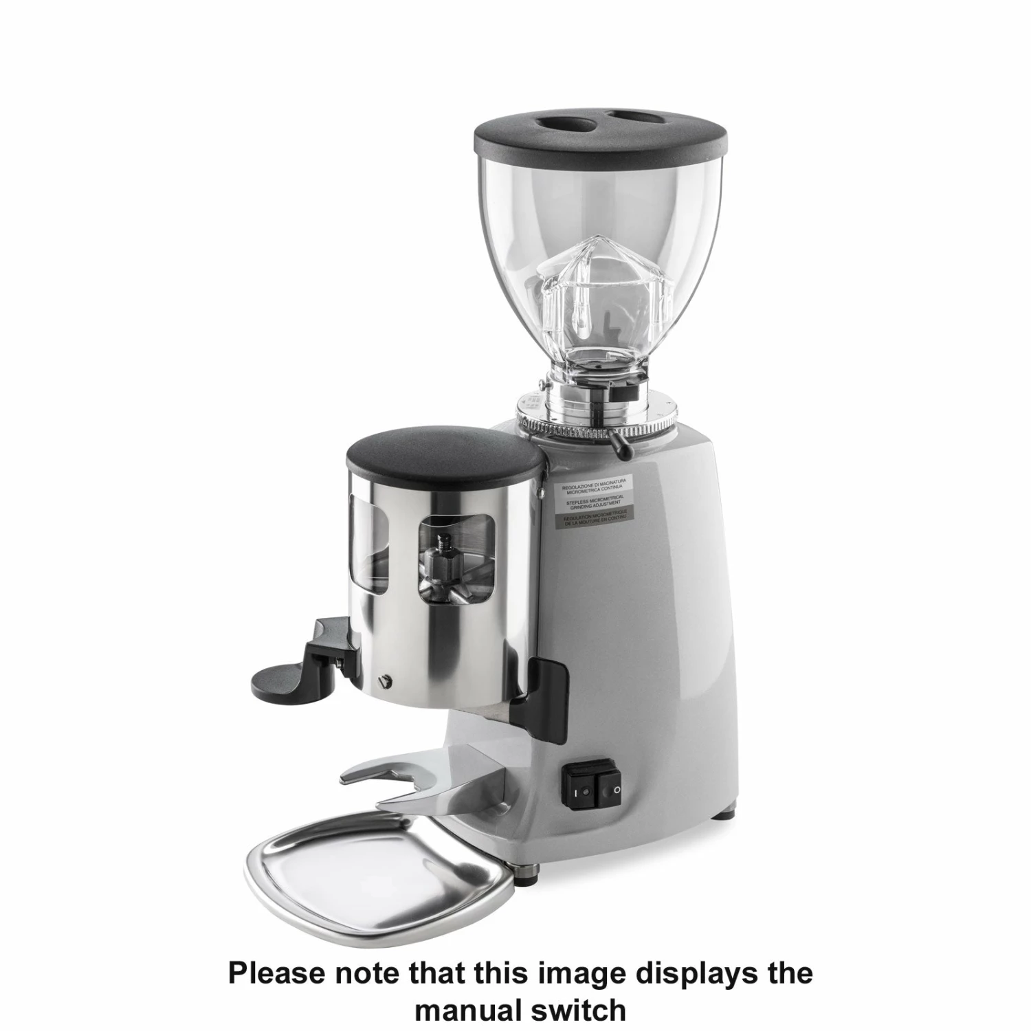 Mazzer Mini W/ Timer Switch Commercial Espresso Grinder - Silver