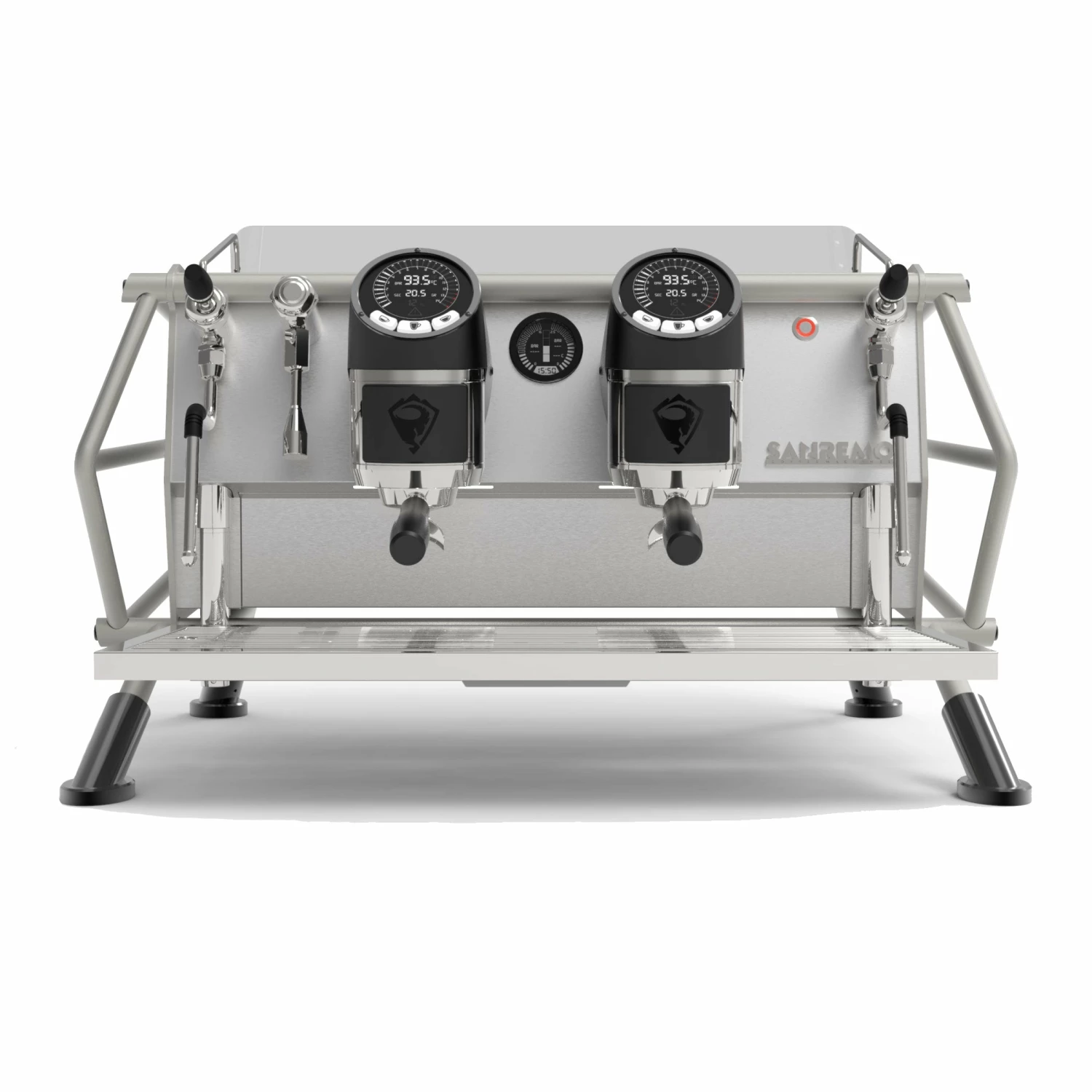 Sanremo Café Racer Naked 2 Group Volumetric Espresso Machine - Steel/Black