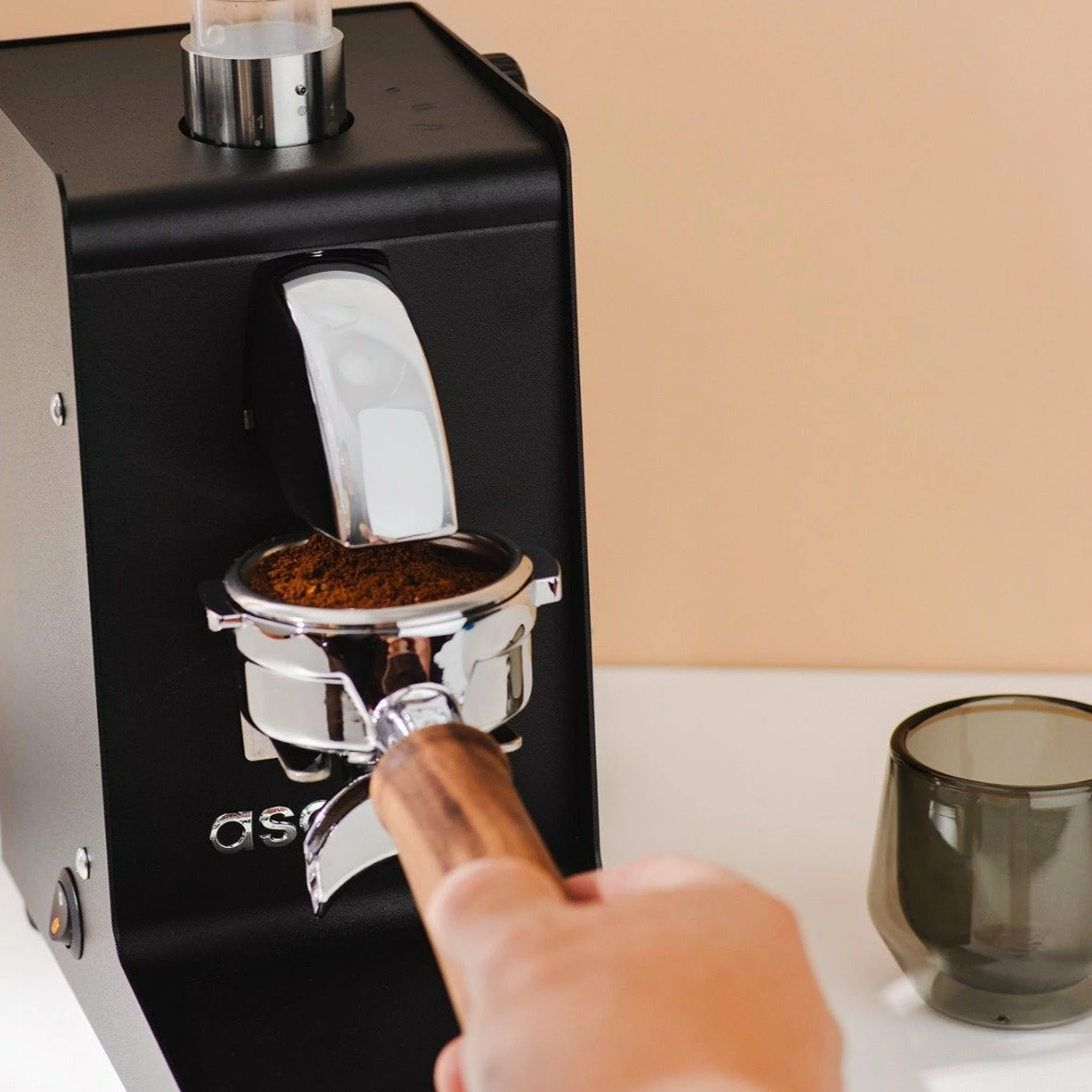 Ascaso I-STEEL Flat Burr Home Coffee Grinder, 54MM - Black Equipment