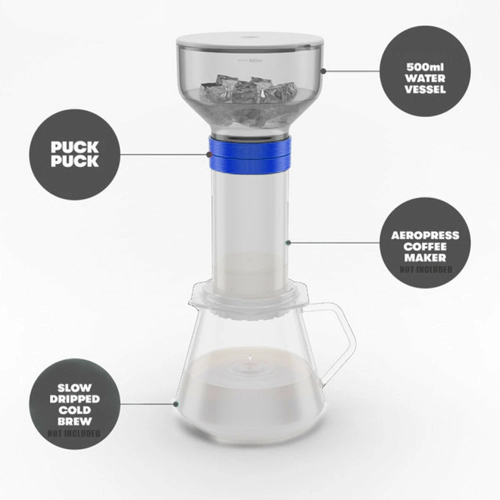 PuckPuck Puck Puck Cold Brew Attachment And 500ml Water Vessel