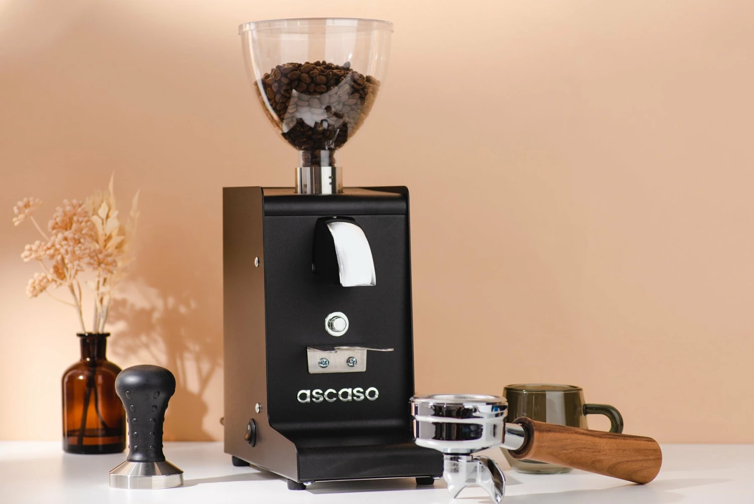 Ascaso I-STEEL Flat Burr Home Coffee Grinder, 54MM - Black Equipment
