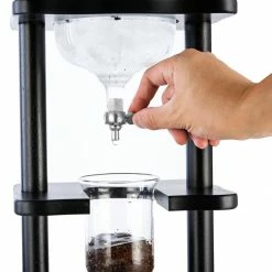 Cold Brewers Yama 6-8 Cup Cold Drip Maker Straight Black Wood Frame (32oz)