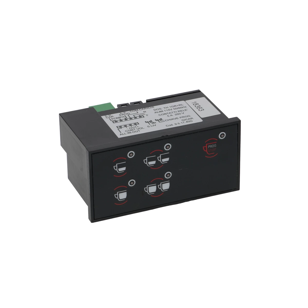 Espresso Parts Parts Wega 5 Button 115V Touchpad W/Microprocessor (Special Order Item)